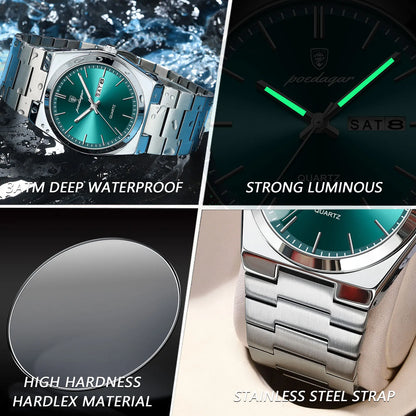 POEDAGAR Luxury Men’s Quartz Watch