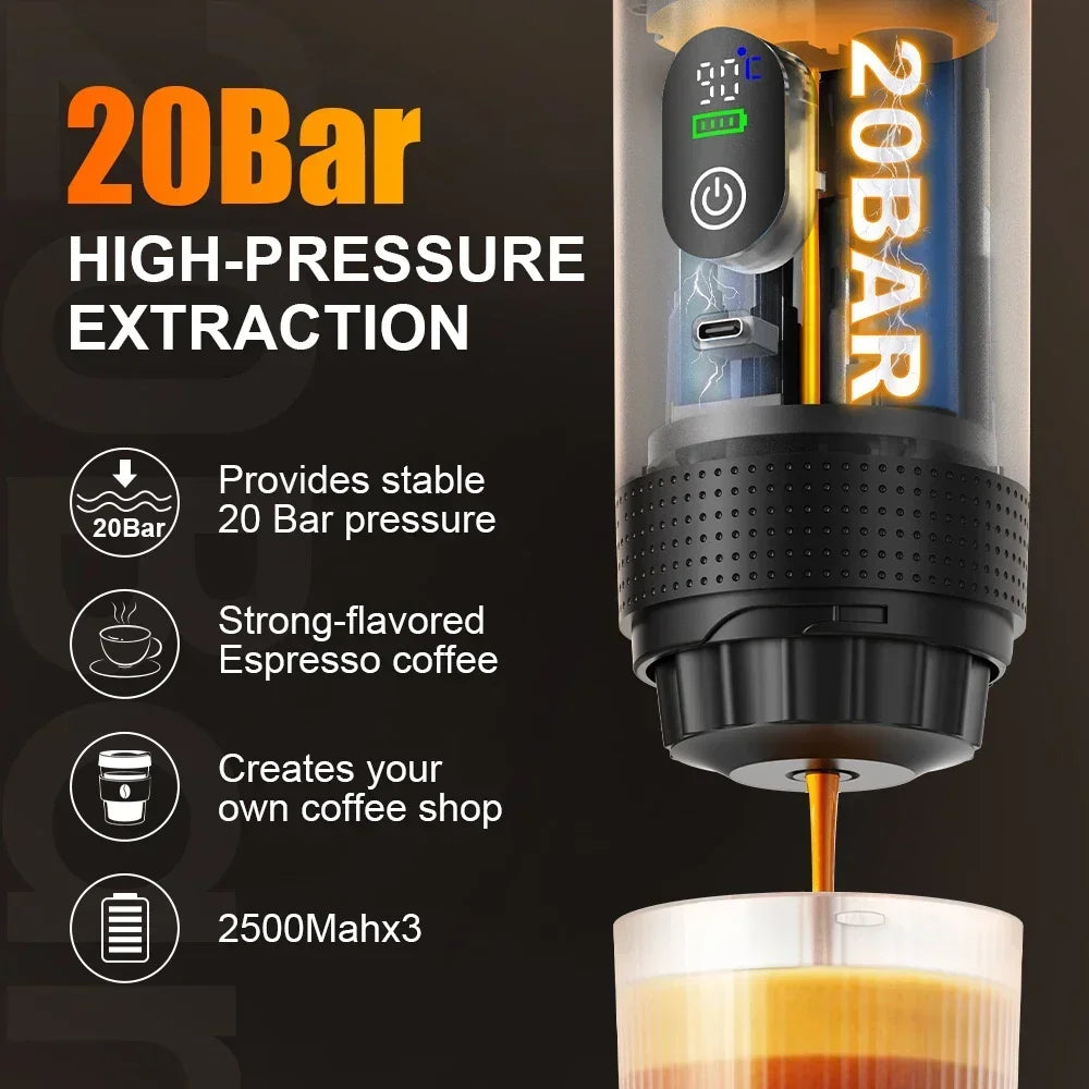 DENOKIN Portable 3-in-1 Espresso Maker