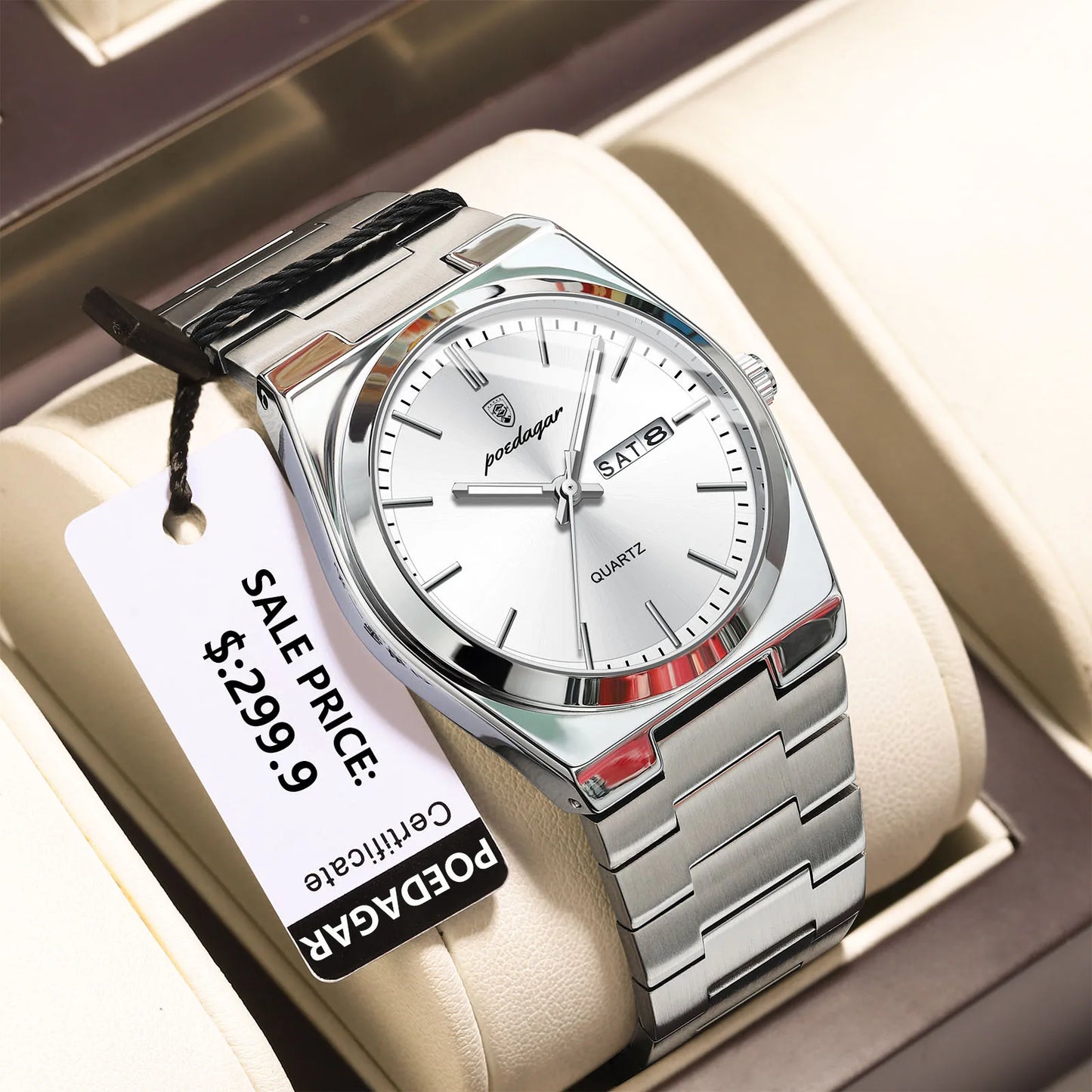 POEDAGAR Luxury Men’s Quartz Watch