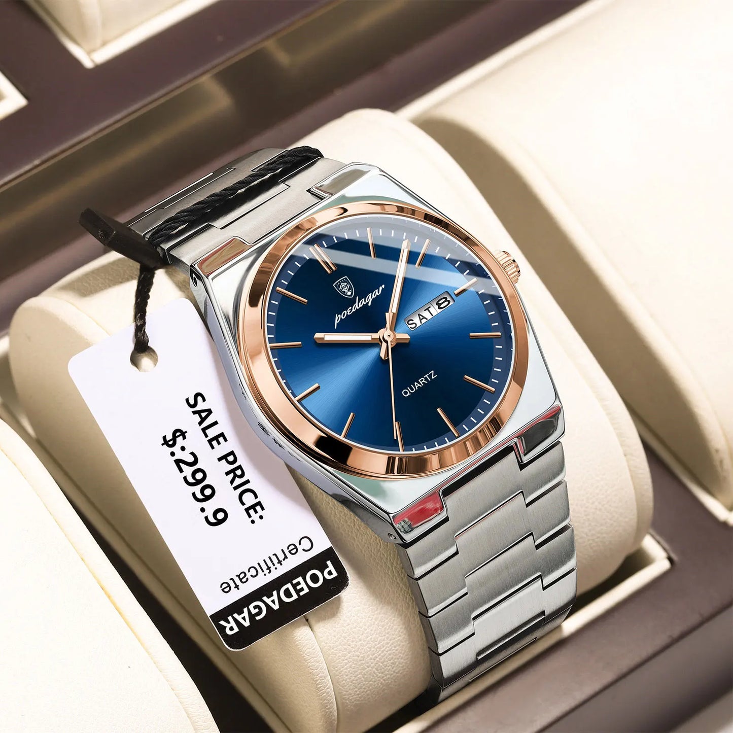 POEDAGAR Luxury Men’s Quartz Watch
