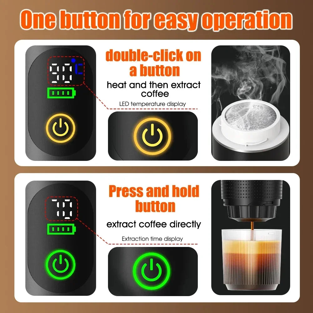 DENOKIN Portable 3-in-1 Espresso Maker