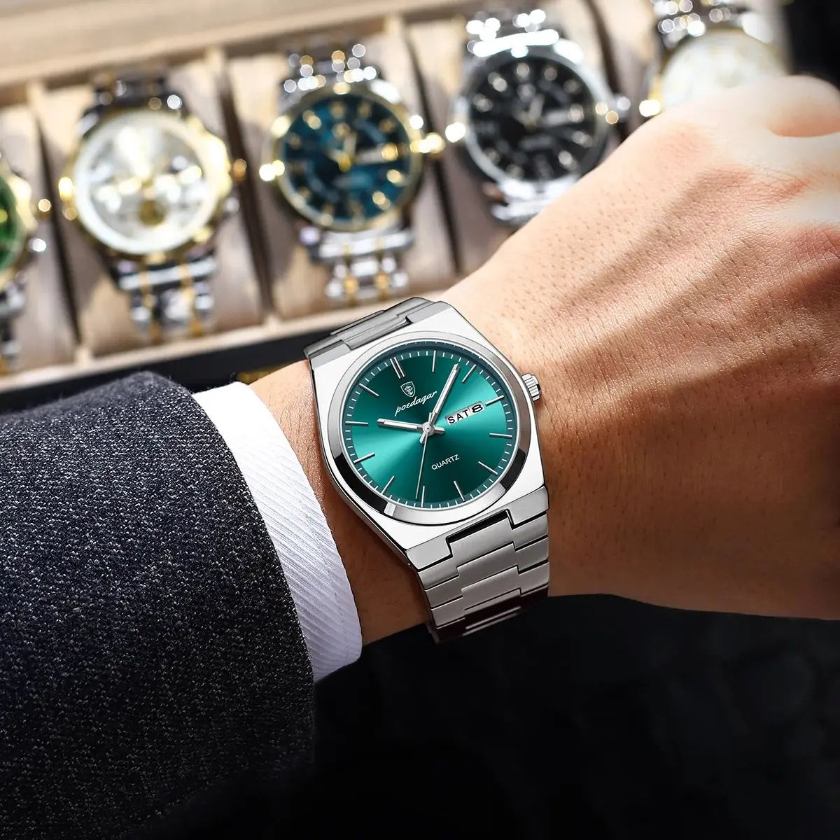 POEDAGAR Luxury Men’s Quartz Watch