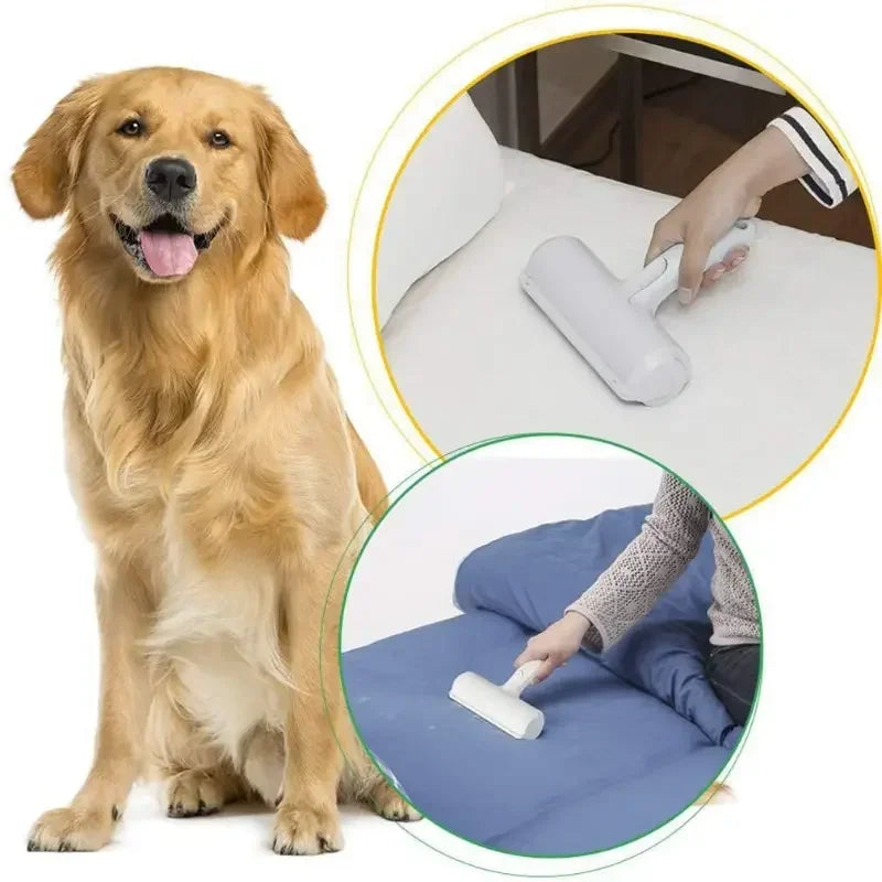 Pet Hair Remover Roller - Dog & Cat Fur Remover with Self-Cleaning Base - Efficient Animal Hair Removal Tool - Perfect for Furni