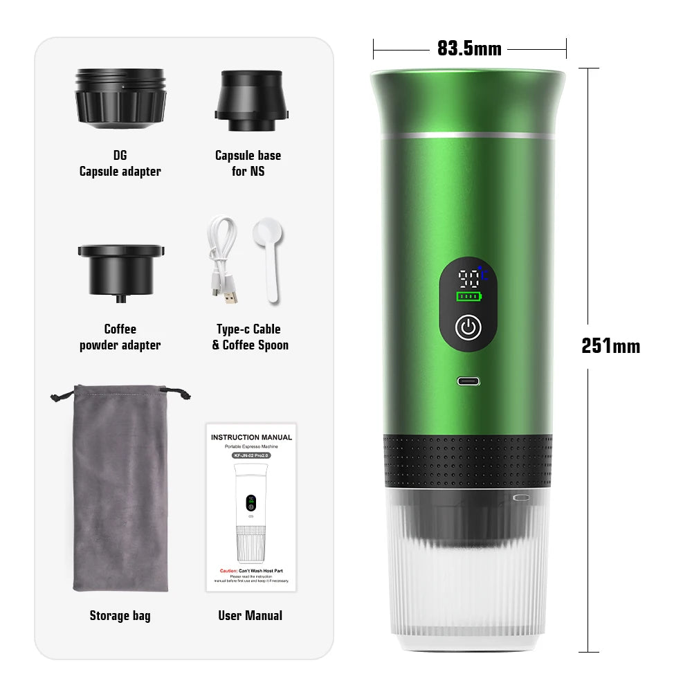 DENOKIN Portable 3-in-1 Espresso Maker