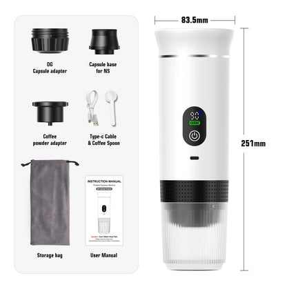 DENOKIN Portable 3-in-1 Espresso Maker